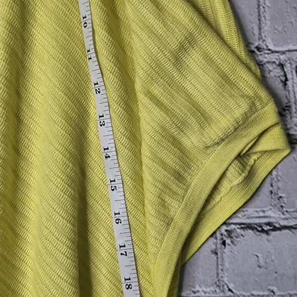 Talbots Yellow Knit Cotton Blend Asymmetrical Poncho New Size XS/S - Picture 9 of 11